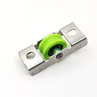 保鲜柜玻璃门滑轮优质绿色尼龙材质滚轮带轴承推拉缩门冷藏柜门轮