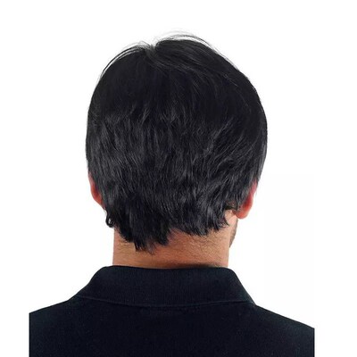 Mens Wig African Chemical Fiber Full Head ver Fluffy Handso