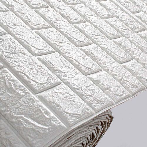 2m Long 3D Brick Wall ers DIY Decor Self-Adhesive Waterproof