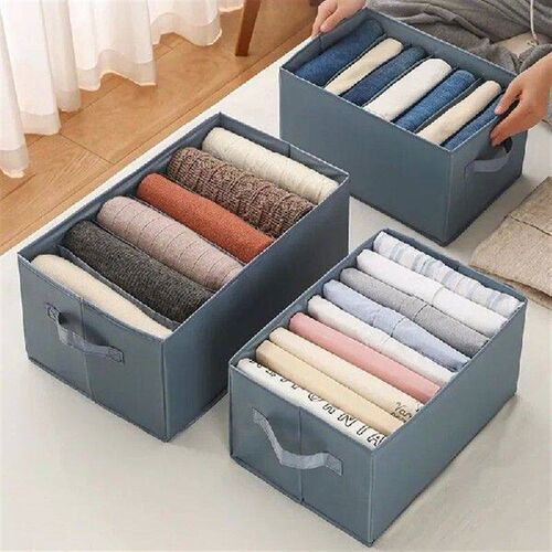 Pants storage box Space Saving Folding Separation Grids