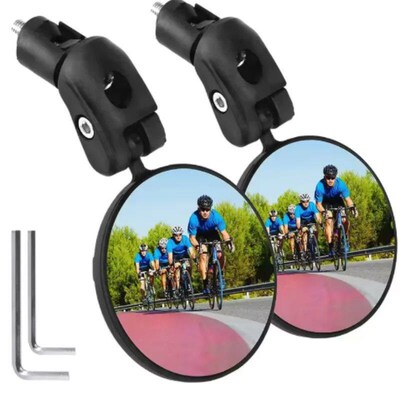 Bicycle 2pcs/set Rear View Convex Mirror Handlebar Drop Bar