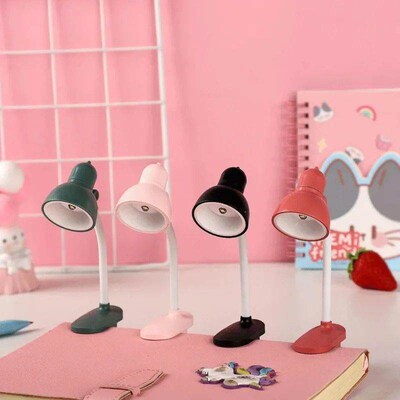 Reading Light Adjustable Clip Mini Desktop Table Lamp Batter