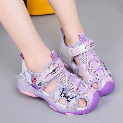 Girls Sandals Lights Summer Style Childrens Anti-skid Soft