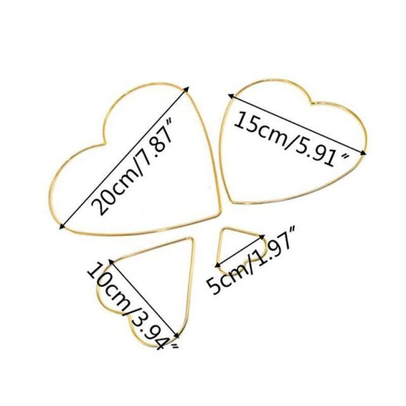 Love Heart Metal Craft Hoops Dream Catcher Rings 适用于 Drea