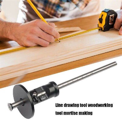 0-120mm Wheel Marking Gauge Metal Bar Wood Scriber Hand