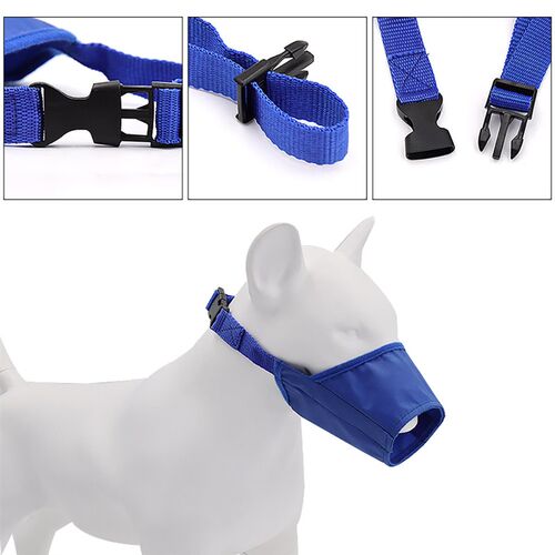 Pet Dog Adjustable Mask Bark Bite Mesh Mouth Muzzle Grooming
