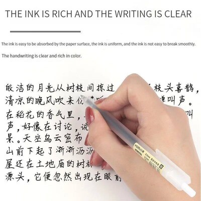 6/10Pcs 0.5mm Retractable Gel Pens Set Black/blue Ink Ballpo
