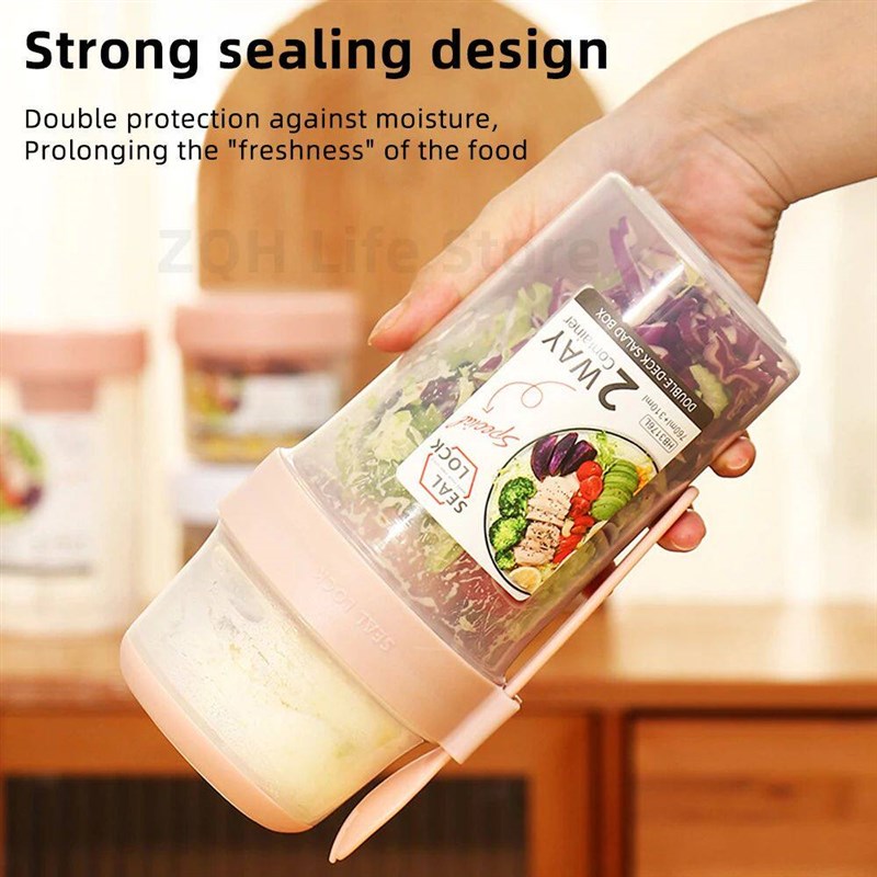 1L Portable Breakfast Cups Oatmeal Cereal Nut Yogurt Salad C图片