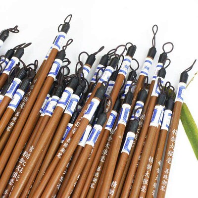 10PCS Bamboo Calligraphy Brush Pen Wool Chinese Calligraphy