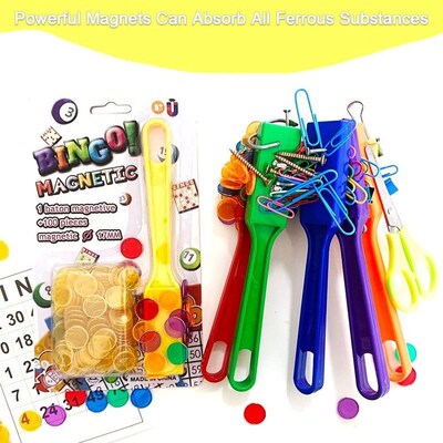 Magnetic Bingo Wands Magnet Sticks Refrigerator Collect Toys
