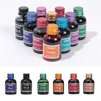 1 Bottle Pure Colorful 20/30ml Fountain Pen Ink Refilling In