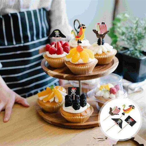 48 Pcs Birthday Cake Topper Halloween Party Ornaments