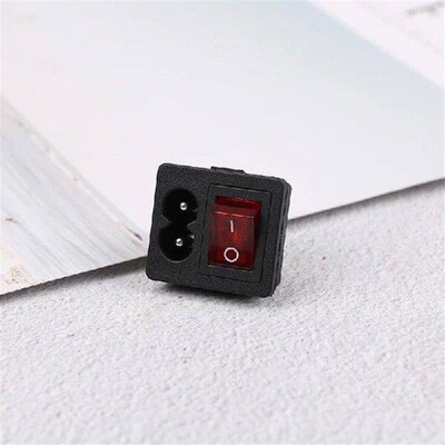 Red Rocker Switch Fused Inlet Power Socket Fuse Switch
