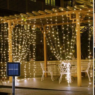 Solar Led Light Outdoor Fairy Curtain Lights Solar Garland o