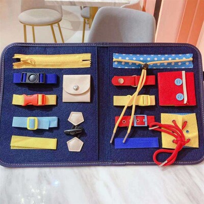 Kds MonTessor Toys BaBy Busy Board BucKle Tranng