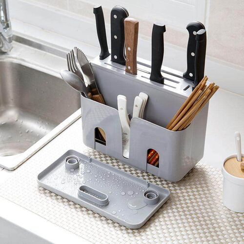 Knief holder tube spoon storage box rack kitchen cutlery org