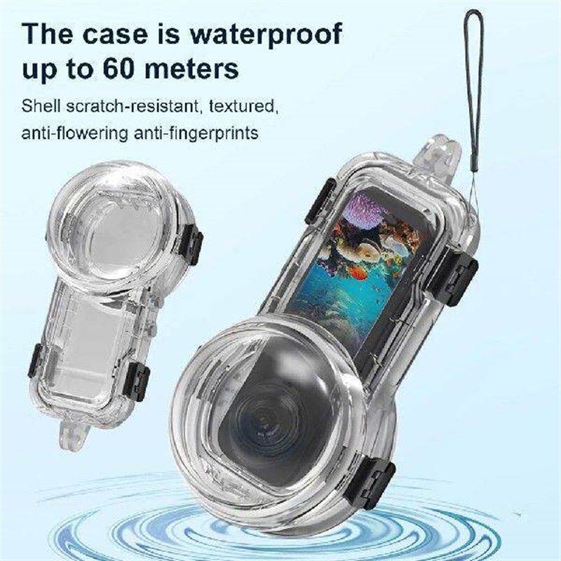 60M Invisible Dive Case For Insta360 X5 Waterproof Housing