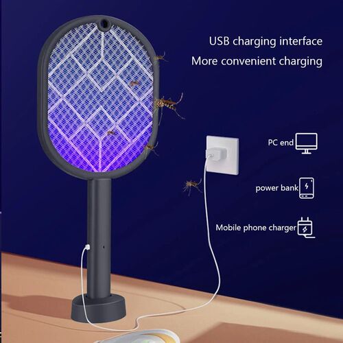 3000V Insect Racket Mosquito Killer Lamp Electric Shocker UV