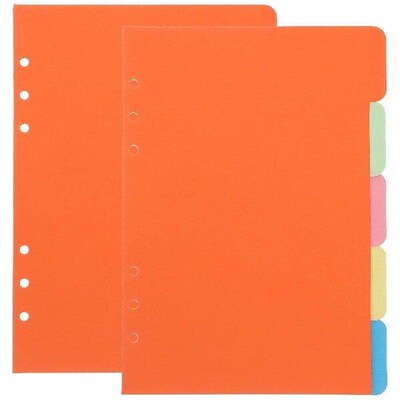 2 Sets/1 Set 5 Colors PP Tab Dividers A5 Note Index