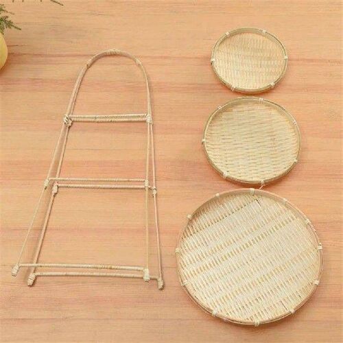 1Pcs Fruit Food Vegetable Bamboo Woven Basket for Kitchen
