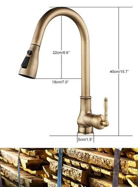 Kitchen Faucets Pull Out Antique Bronze Kitchen Sink Water M