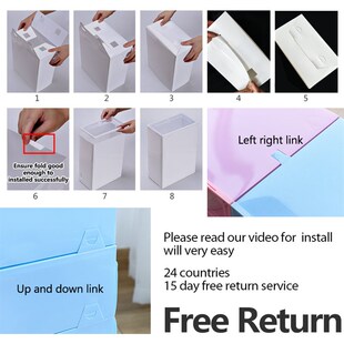 6Packs Transparent Shoe Box Shoes Organizers Plastic Thicken