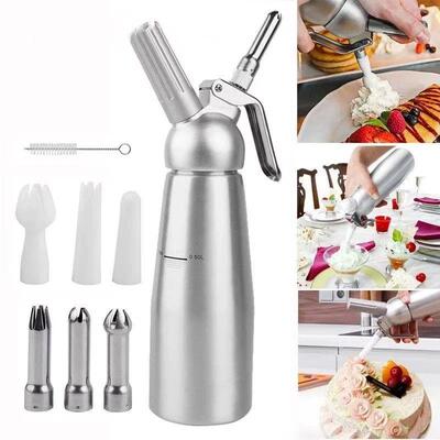 New 500ml Whipped Cream Dispenser Portable Aluminum Cream Fo