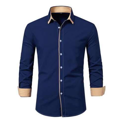 2025 FW European Size Patchwork Shirt Mens Casual Fashion Lo
