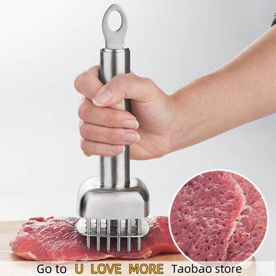 Stainless Steel Meat Tenderizer Tool Steak Hammer Mallet Nee