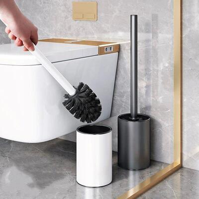 Bathroom Toilet Brush Holder Cleaning Tools Space Aluminum W