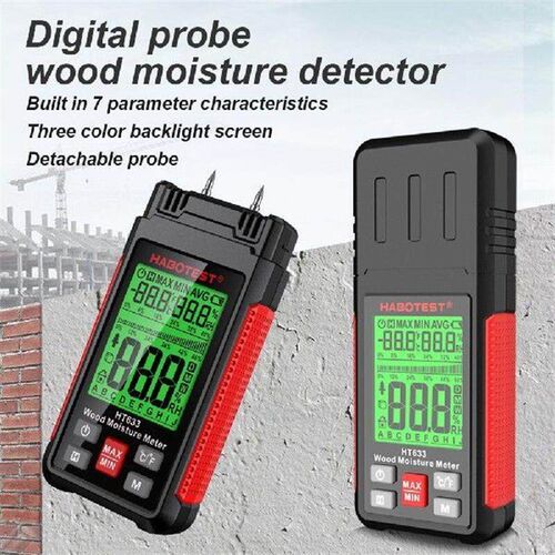 Digital Handhold Hygrometer LCD Display 0-57% Timber
