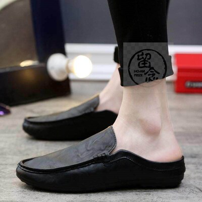 -Half support half drag beanie shoes mens summer new no bac