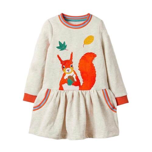 Jumping Meters New Arrival Squirrel Applique Autumn Children