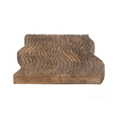 现 纽约下城公园千沟万壑的大地波浪手工芒果木起司盘托盘