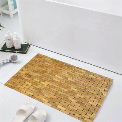 Modern Bamboo Bathroom Mat Solid Bamboo Bathtub Mat