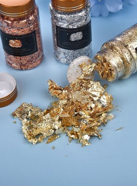 Imitation Gold Silver Copper Foil Sequ Glitter Foil Paper Na