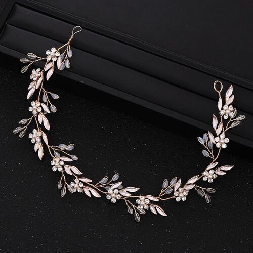 Handmade Crystal Flower Headband Tiaras Hairband For Women B