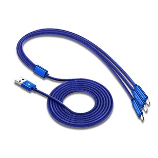 3in1 charge usb cable iphone android mobile quick charger