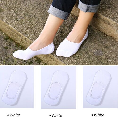 6pcs/3pair Summer Invisible Boat Socks Womens Short Socks L