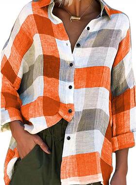 Plaid Blouse Newest Fashion Checkered Casual Long Sleeve Shi