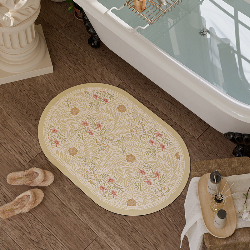 莉莉花庄法式硅藻泥吸水地垫浴室门口速干防滑垫淋浴房卫生间软垫,居家布艺,家用脚垫,淘宝优惠券,粉丝福利购,淘宝优惠卷