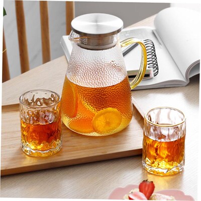 6pcs set Glass cup tea water juice beer milk drinking kettle