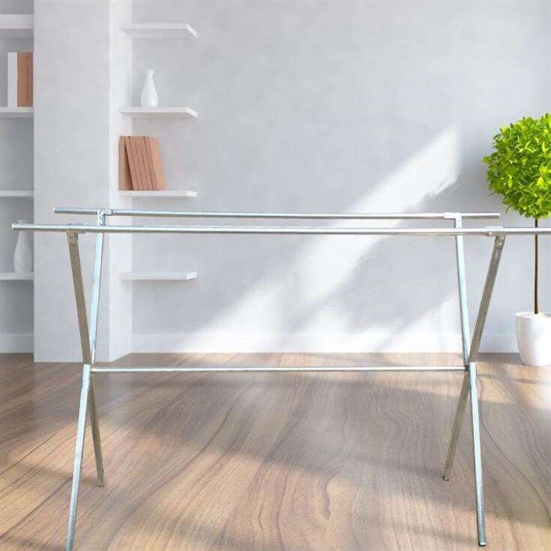 2020晾衣架落地不锈钢伸缩晾衣架圆管三杠折叠阳台式x型室内外晾,收纳整理,金属衣架,淘宝优惠券,粉丝福利购,淘宝优惠卷