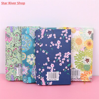 A6 small floral notebook with straps hardcover book hard cov