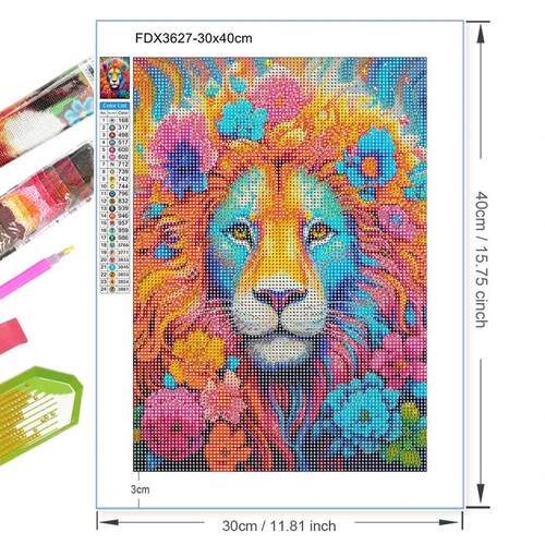 5D DIY Diamond Painting Flowers and Animals Full Diamond Mos