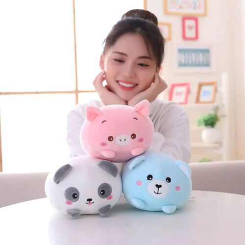 Super Soft Animal Cartoon Pillow 20cm Cute Fat Pig Cat Bear