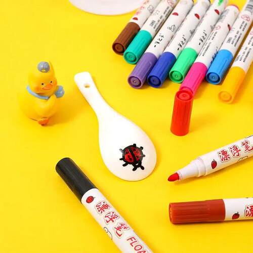 8/12 Colors Magical Water Floating Student Painting Brush  W