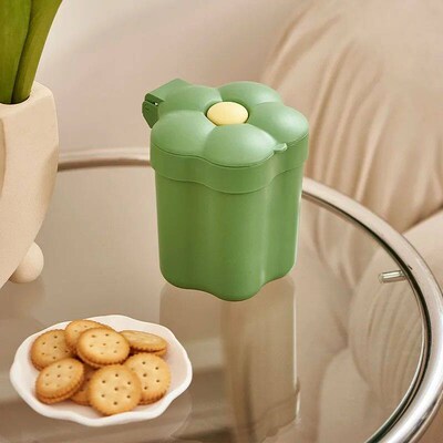 1pc Flower Shape Desktop Trash Can,Household Cute Mini Bins,