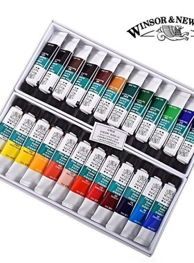 windsor newton24色acrylic colour paint set亚克力丙烯颜料套装