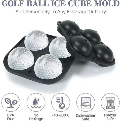 Golf Silicone Ice Ball Round Mold Whiskey Special 4 Golf Ice